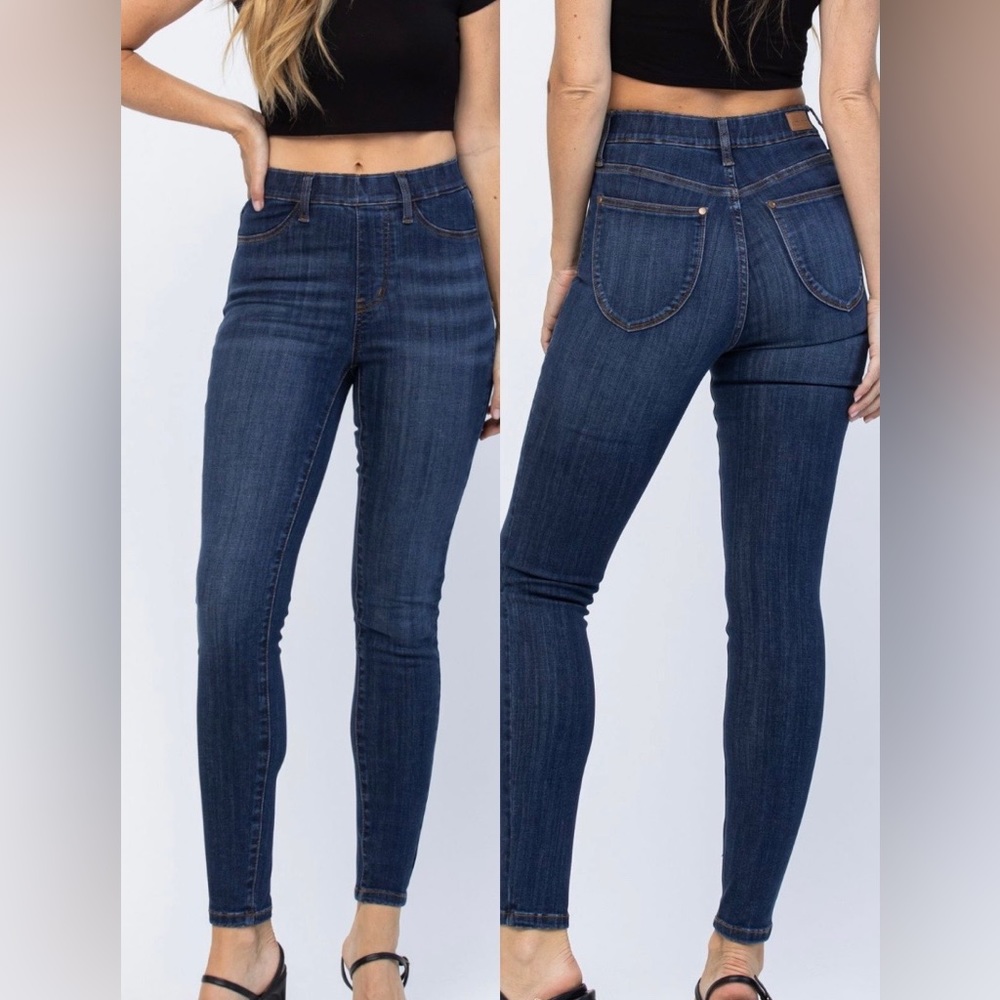 Judy Blue Dark Wash Pull On Jeggings